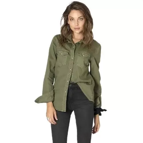 Chemise femme style militaire – Image 2