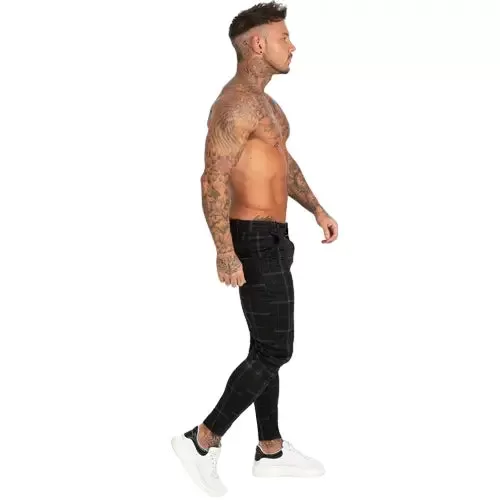 Noir pantalon treillis militaire