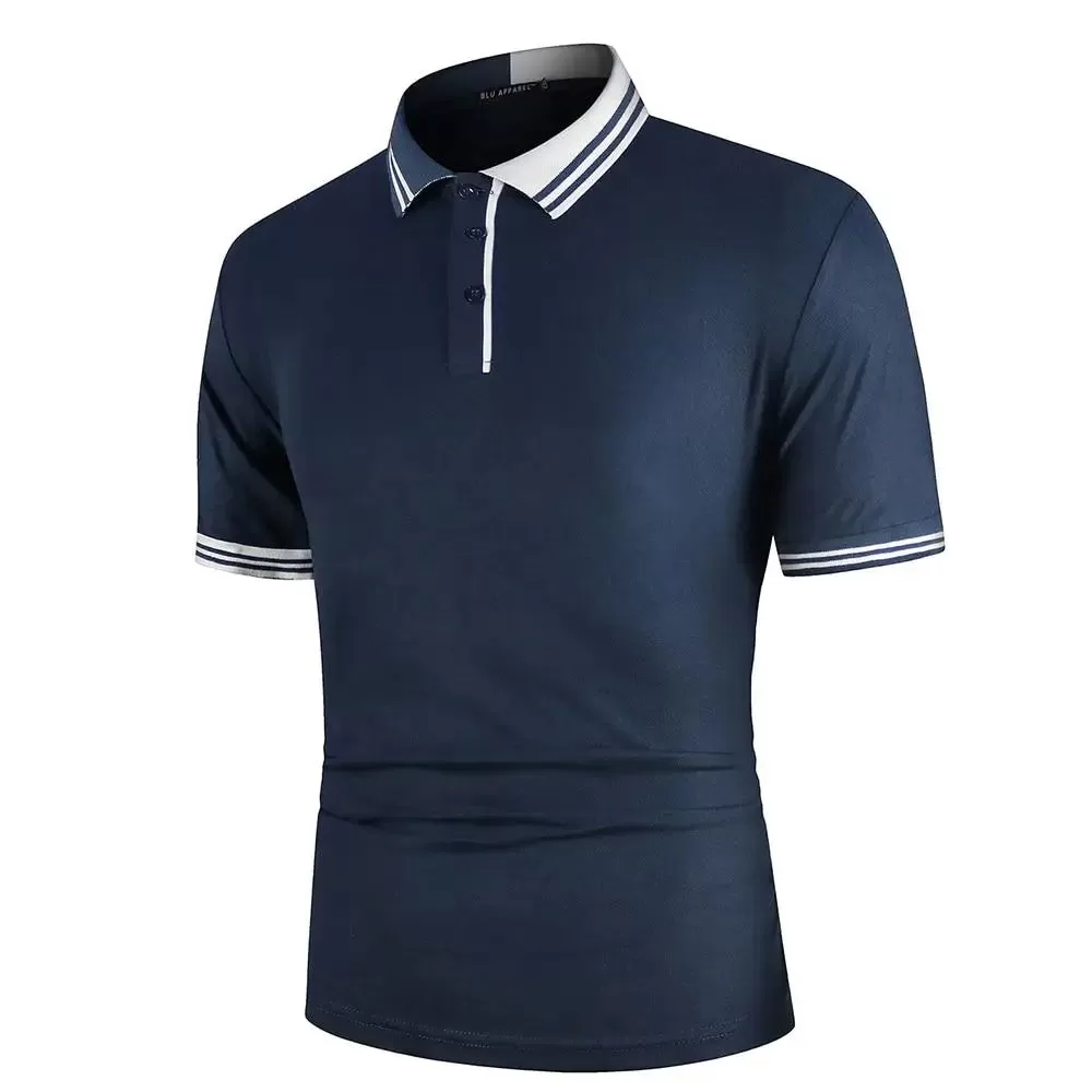 Polo bleu marine homme – Image 2