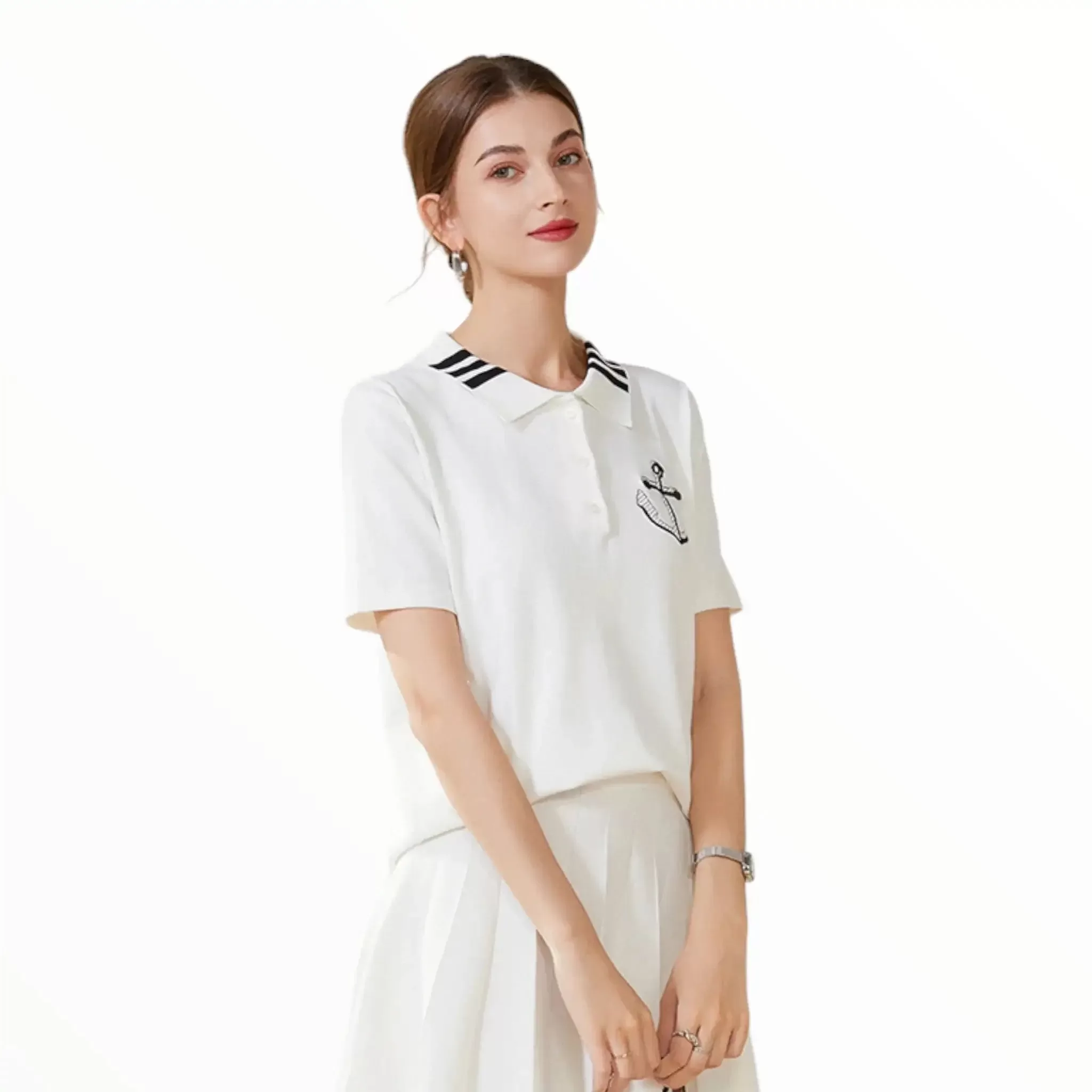 Polo marin femme – Image 2
