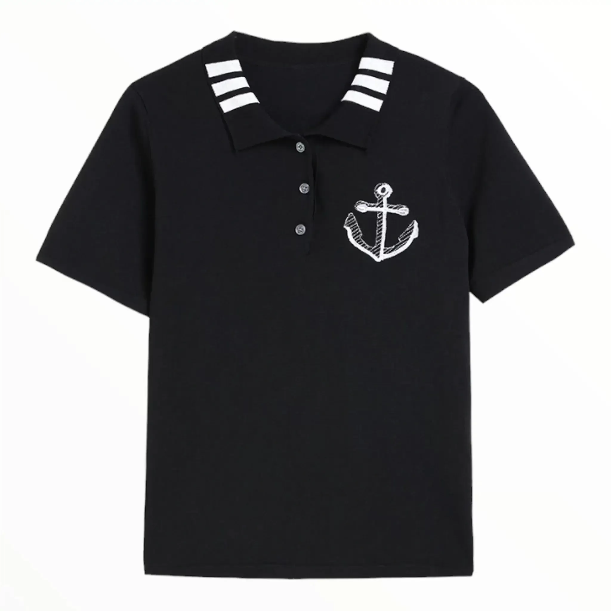 Polo marin femme – Image 3