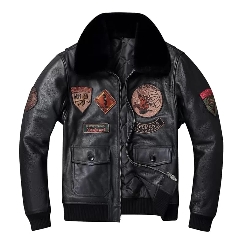 blouson-bombardier-noir-cuir.jpg - Mon equipement militaire